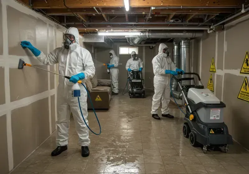 Basement Moisture Removal and Structural Drying process in Anchorage, AK